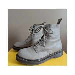 Dr. Martens 1460 Women's Pascal Light Grey Leather Boots